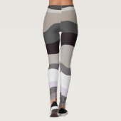 Paarse en grijze golvende strepen leggings (Achterkant)