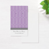 Paarse en grijze harringbone die kaarten afgeeft visitekaartje (Bureau)