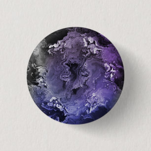 Paarse en grijze marmeragate ronde button 3,2 cm