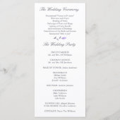 Paarse en Grijze Waterverf Bloemen Huwelijk Progra Programma (Achterkant)