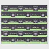 Paarse en groene aangepaste Logo & bedankt dat u P Cadeaupapier (Vlak)