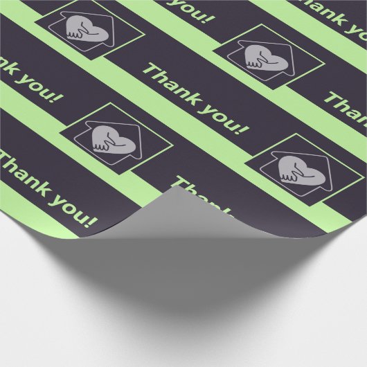 Paarse en groene aangepaste Logo & bedankt dat u P Cadeaupapier (Hoek)