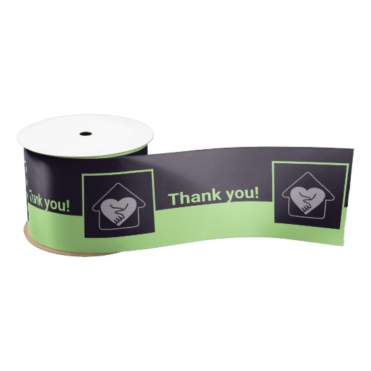 Paarse en groene aangepaste Logo Hartelijk dank Lint (Spoel)