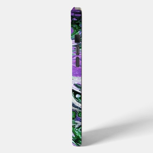 Paarse en groene abstracte verf Case-Mate iPhone case (Achterkant / Links)