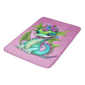 Paarse en groene Baby Dragon Badmat (Gekanteld)