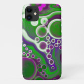Paarse en groene blauwe kunst Case-Mate iPhone case (Achterkant)