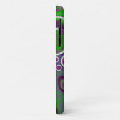 Paarse en groene blauwe kunst Case-Mate iPhone case (Achterkant/links)