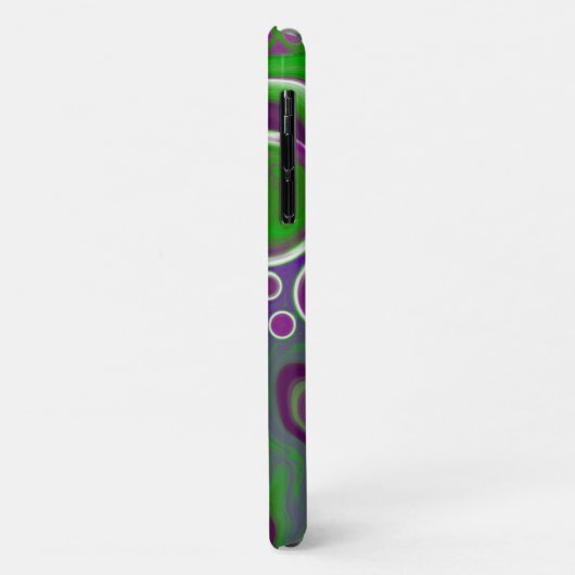 Paarse en groene blauwe kunst Case-Mate iPhone case (Achterkant/links)