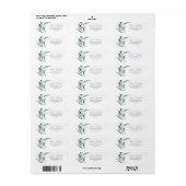 Paarse en groene Eucalyptus Return Address Label (Full Sheet)
