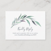 Paarse en groene Eucalyptus Weddenschap Website RS Informatiekaartje (Voorkant)