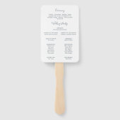 Paarse en groene Eucalyptus Wedding Programme Fan Handwaaier (Achterkant)