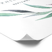 Paarse en groene Eucalyptus Welkomstbruiloft Poster (Hoek)