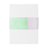 Paarse en groene Floral Wedding Uitnodigingen Wikkel (Achterkant Voorbeeld)