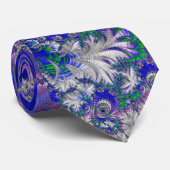 Paarse en groene fractie stropdas (Opgerold)