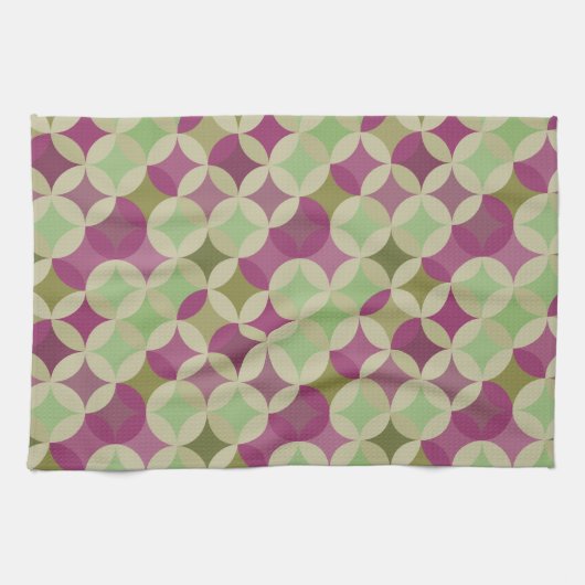 Paarse en groene keuken- en diskettestamenten theedoek (Horizontaal)