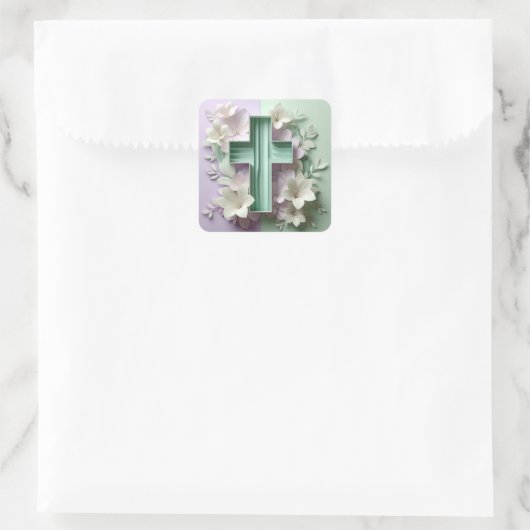 Paarse en Groene Kruis Sticker Ai ontwerp (Tas)