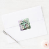 Paarse en Groene Kruis Sticker Ai ontwerp (Envelop)