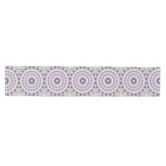 Paarse en groene mandala patroon ontwerp medium tafelloper (Horizontaal)