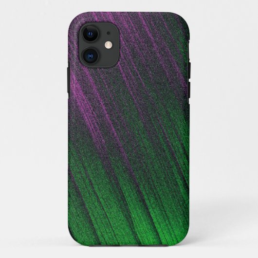 Paarse en Groene Metallic Frost Telefoon Case (Achterkant)