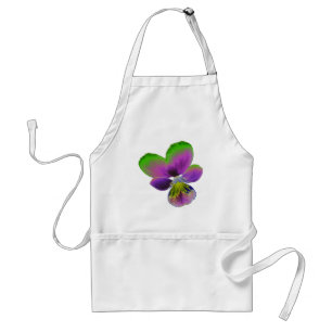 Paarse en groene Pansy Apron Standaard Schort