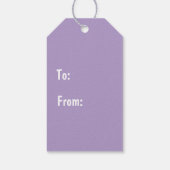 Paarse en groene plaid cadeaulabel (Achterkant)