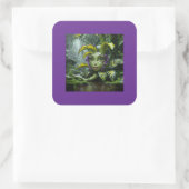 Paarse en groene Planty Tribe Sticker (Tas)