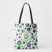 [Paarse en groene] pokadots Tote Bag (Voorkant)