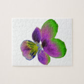 Paarse en groene puzzle legpuzzel (Horizontaal)