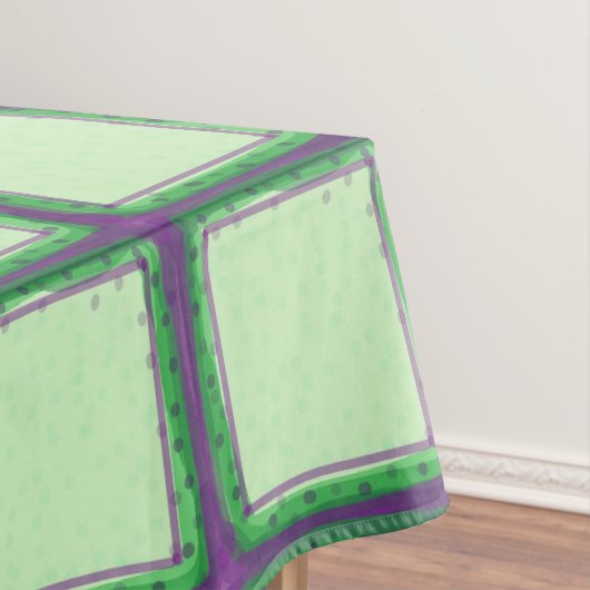 Paarse en groene spellen tafelkleed (Voorbeeld)