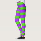Paarse en groene striped St. Urho Leggings (Links)