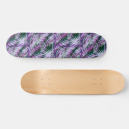 Paarse en groene Vortex drukken skateboard Deck (Horizontaal)