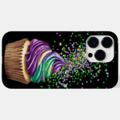 PAARSE EN GROENE WATERVERF MARDI GRAS CUPCAKE Case-Mate iPhone CASE (Achterkant (horizontaal))