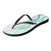 Paarse en groene waterverf teenslippers (Schuin)