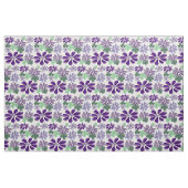 Paarse en Groene Wildbloem en Klaver Stof (Fat Quarter)