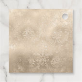 Paarse en Ivoor Bloemen Vogeldamast Bedankjes Labels (Achterkant)