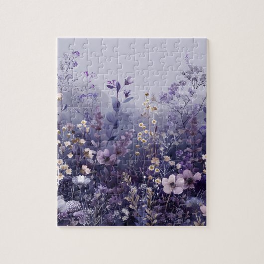 Paarse en Lavendar Wildflower Puzzel Legpuzzel (Verticaal)