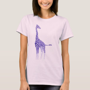 Paarse en lavendel gevlekte giraffe T-shirts