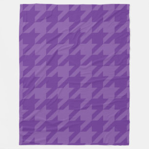 Paarse en Lavendel Houndstooth Fleece Deken