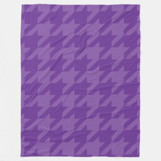 Paarse en Lavendel Houndstooth Fleece Deken