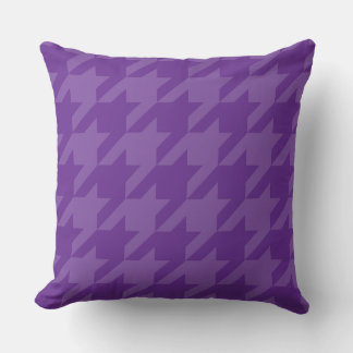 Paarse en Lavendel Houndstooth Kussen