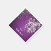 Paarse en Lavendel Wisteria Vrijgezellenfeest Servet (Hoek)