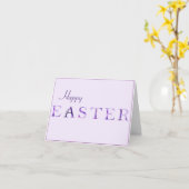 Paarse en lavendelkleurige bladermotief Pasen wens Kaart (Gele Bloem)