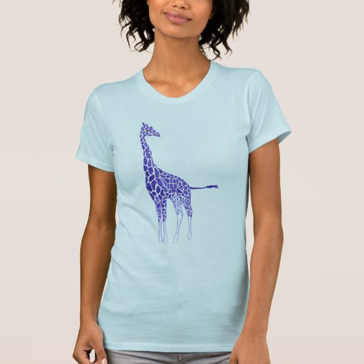 Paarse en Lavender Spots Giraffe Tshirts (Voorkant)