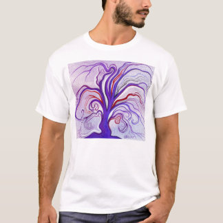 Paarse en lavenderstructuur t-shirt