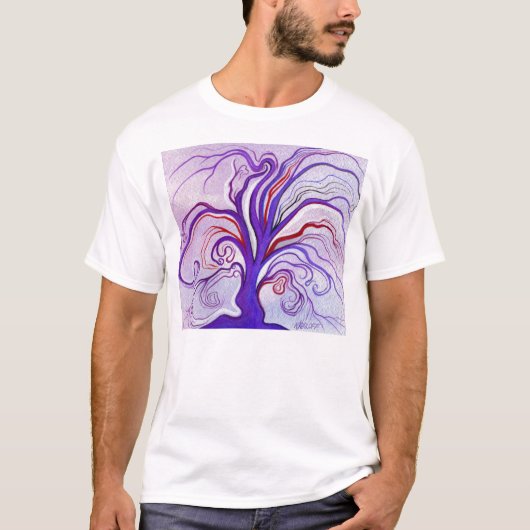 Paarse en lavenderstructuur t-shirt (Voorkant)