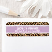 Paarse en Leopard Print Etiket (Insitu)