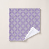 Paarse en Lila midden-eeuwse Modern Pattern Bad Handdoek (Wasdoekje)