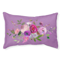 paarse en lila waterverf floraal