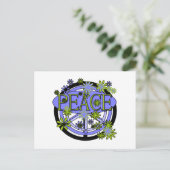 Paarse en Limoen vrede Briefkaart (Staand voorkant)