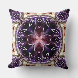 Paarse en Magenta Kosmisch Kaleidoscoop Patroon Kussen